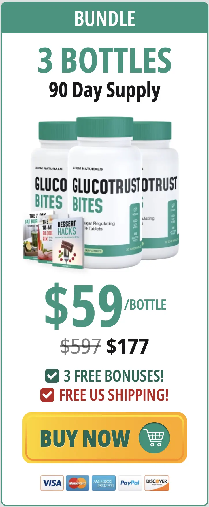 Glucotrust Bites Buy Three Bottles